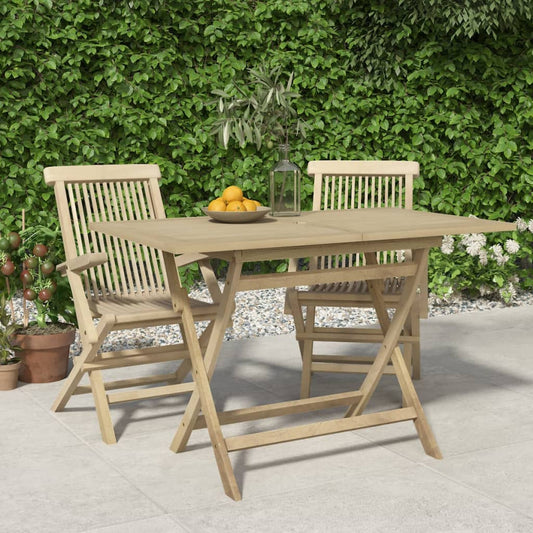 Folding Garden Table 120X70X75 Cm Solid Teak Wood