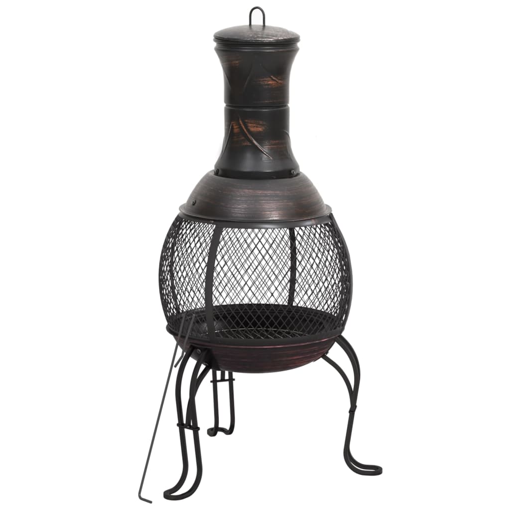 Garden Stove With Poker 39X39X90 Cm Steel