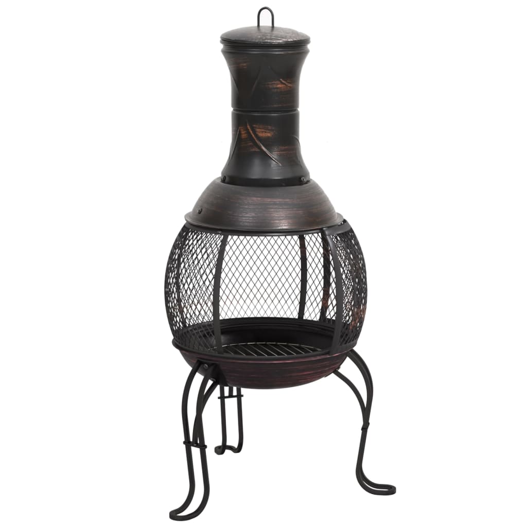 Garden Stove With Poker 39X39X90 Cm Steel