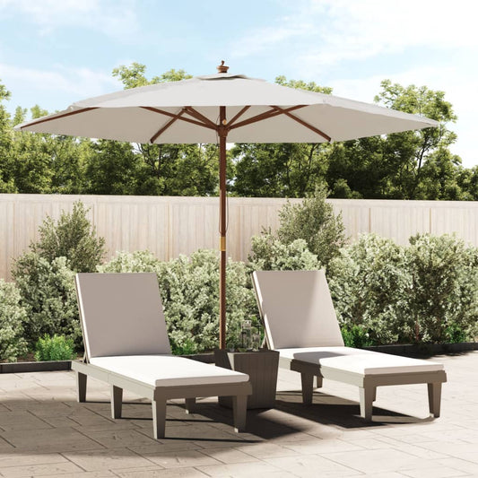 Garden Parasol With Wooden Pole 299X240 Cm