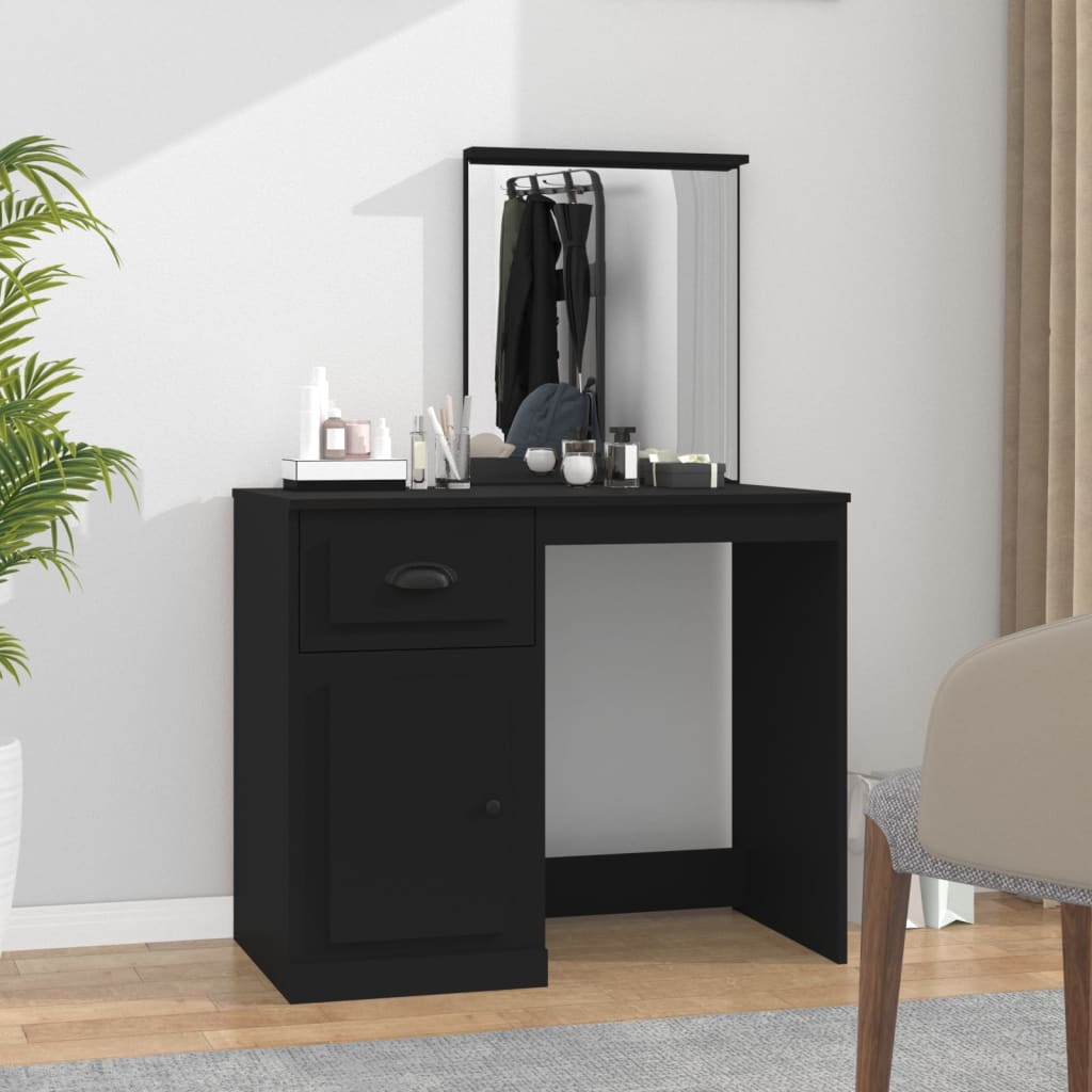 Dressing Table Grey Sonona 90X50X132.5 Cm Engineered Wood