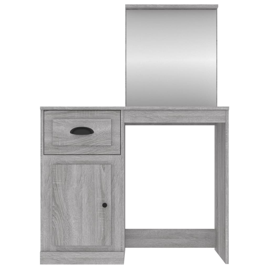 Dressing Table Grey Sonona 90X50X132.5 Cm Engineered Wood