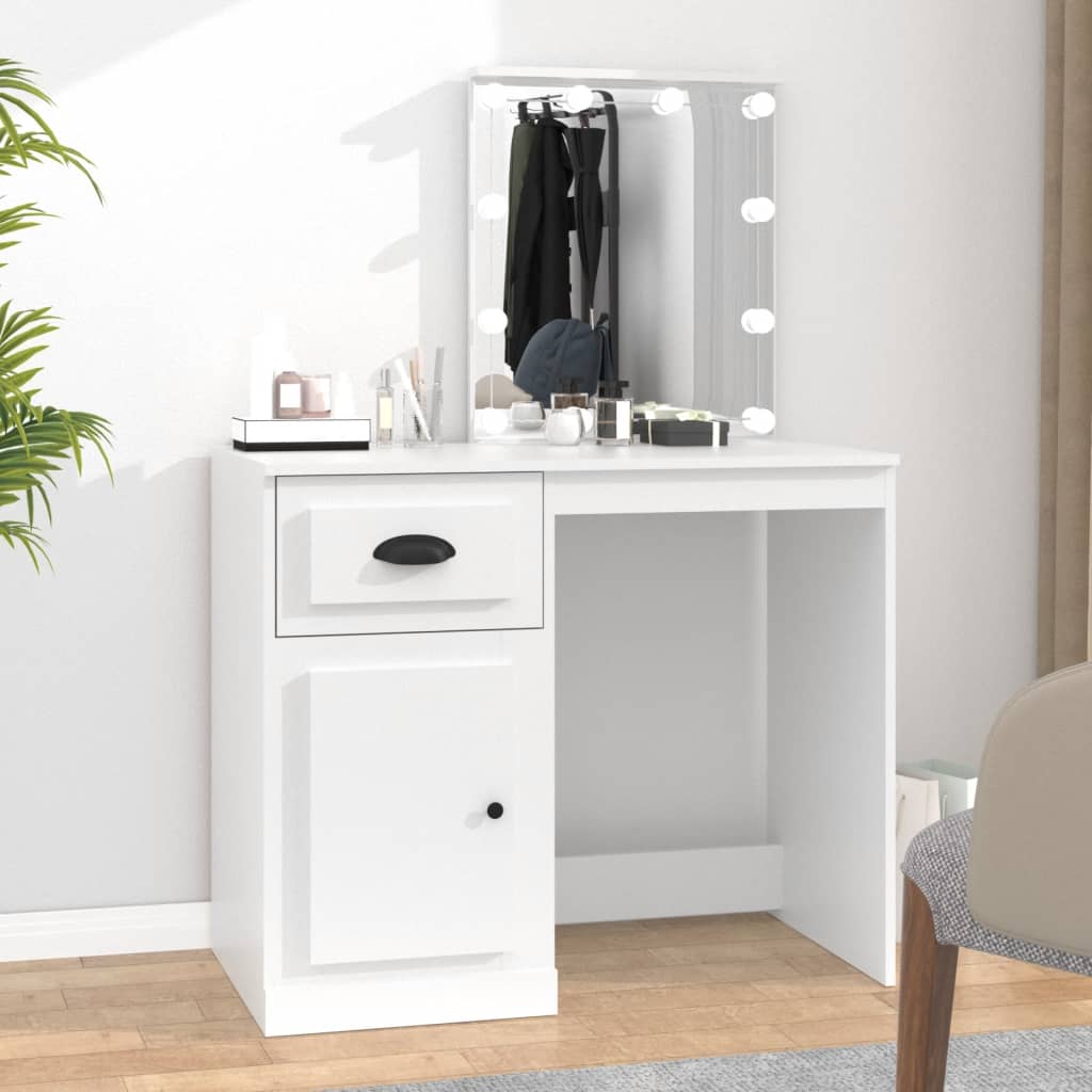 Dressing Table Grey Sonona 90X50X132.5 Cm Engineered Wood