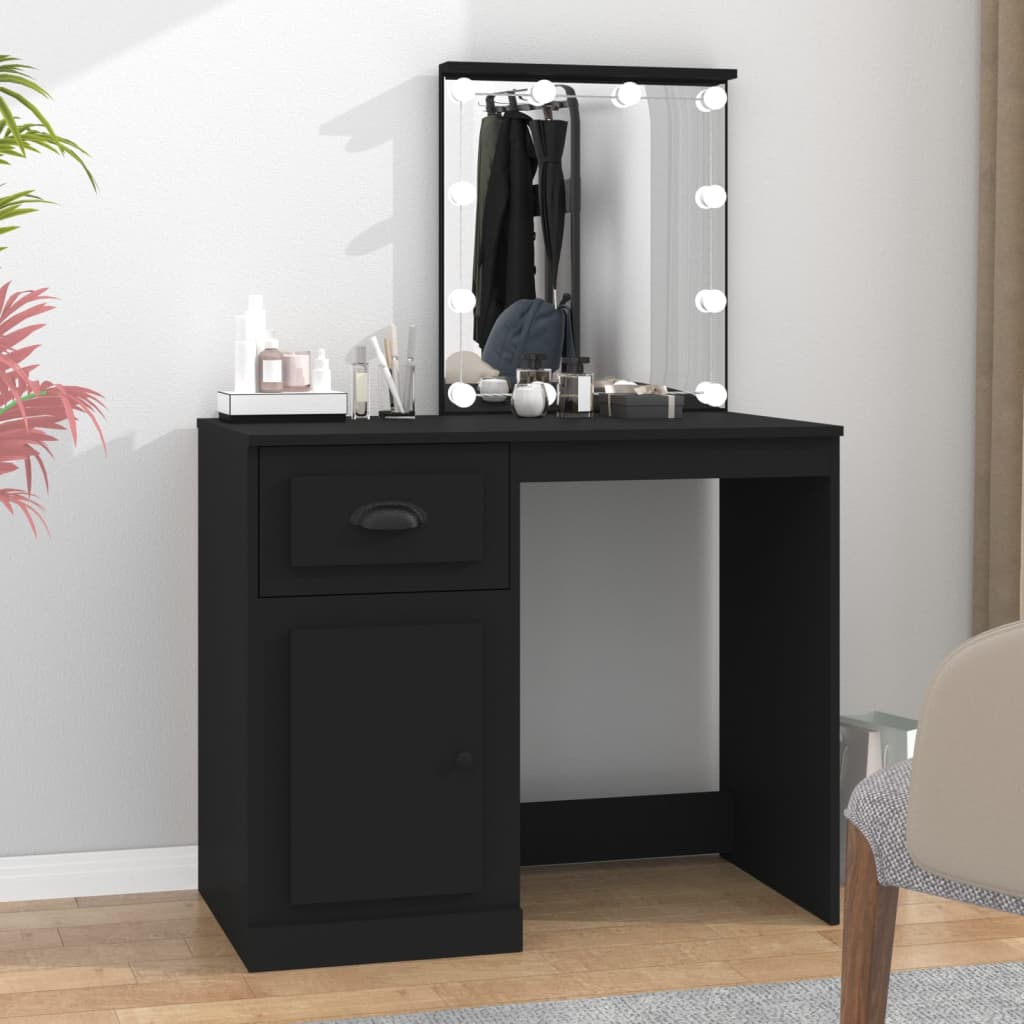 Dressing Table Grey Sonona 90X50X132.5 Cm Engineered Wood