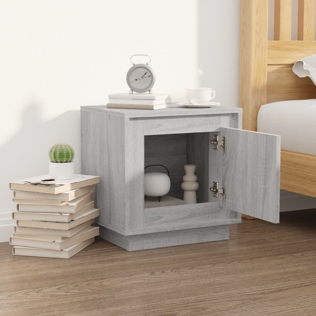 Bedside Cabinet 44X35X45 Cm Engineered Wood