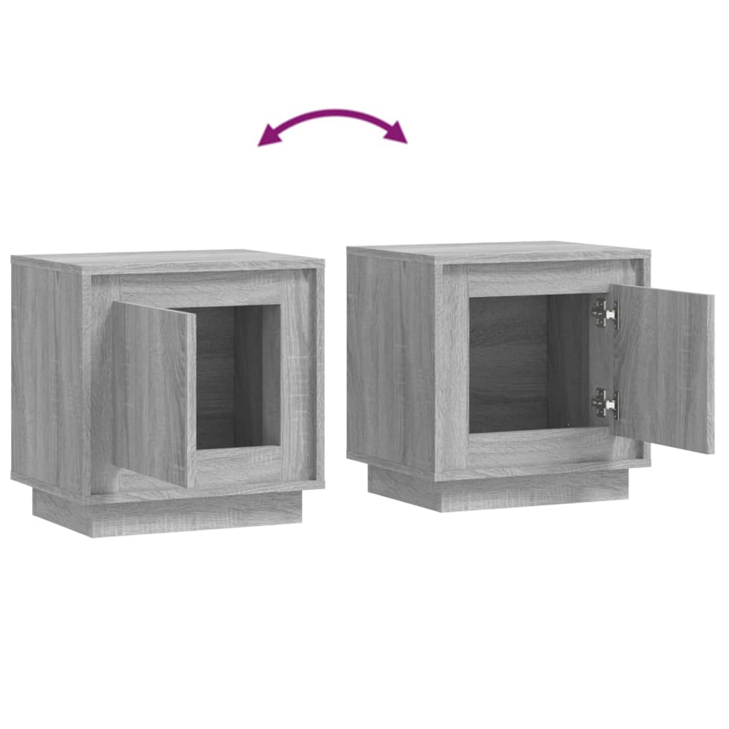 Bedside Cabinet 44X35X45 Cm Engineered Wood