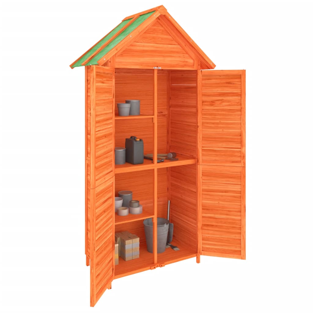 Garden Tool Shed 89X52.5X175 Cm Solid Wood Pine