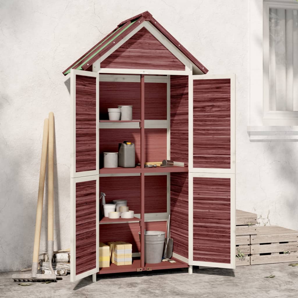 Garden Tool Shed 89X52.5X175 Cm Solid Wood Pine