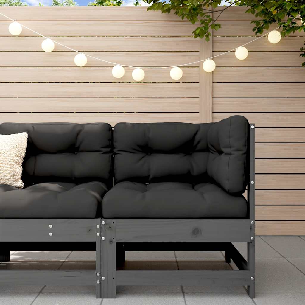 3 Piece Garden Lounge Set With Cushions Solid Wood