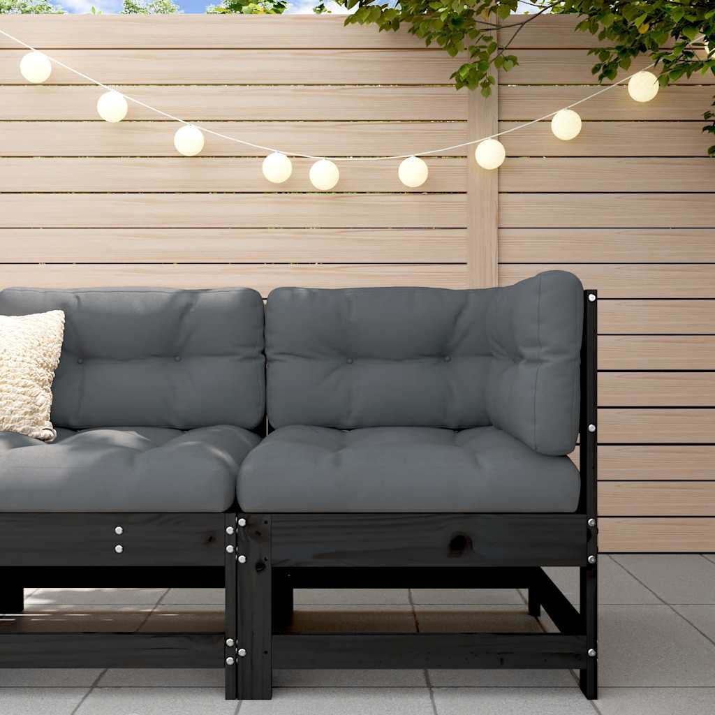 3 Piece Garden Lounge Set With Cushions Solid Wood