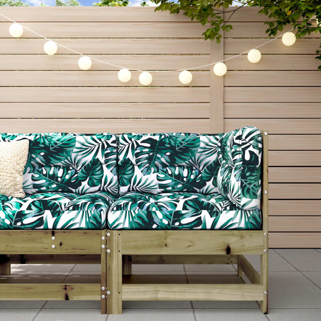 3 Piece Garden Lounge Set With Cushions Solid Wood