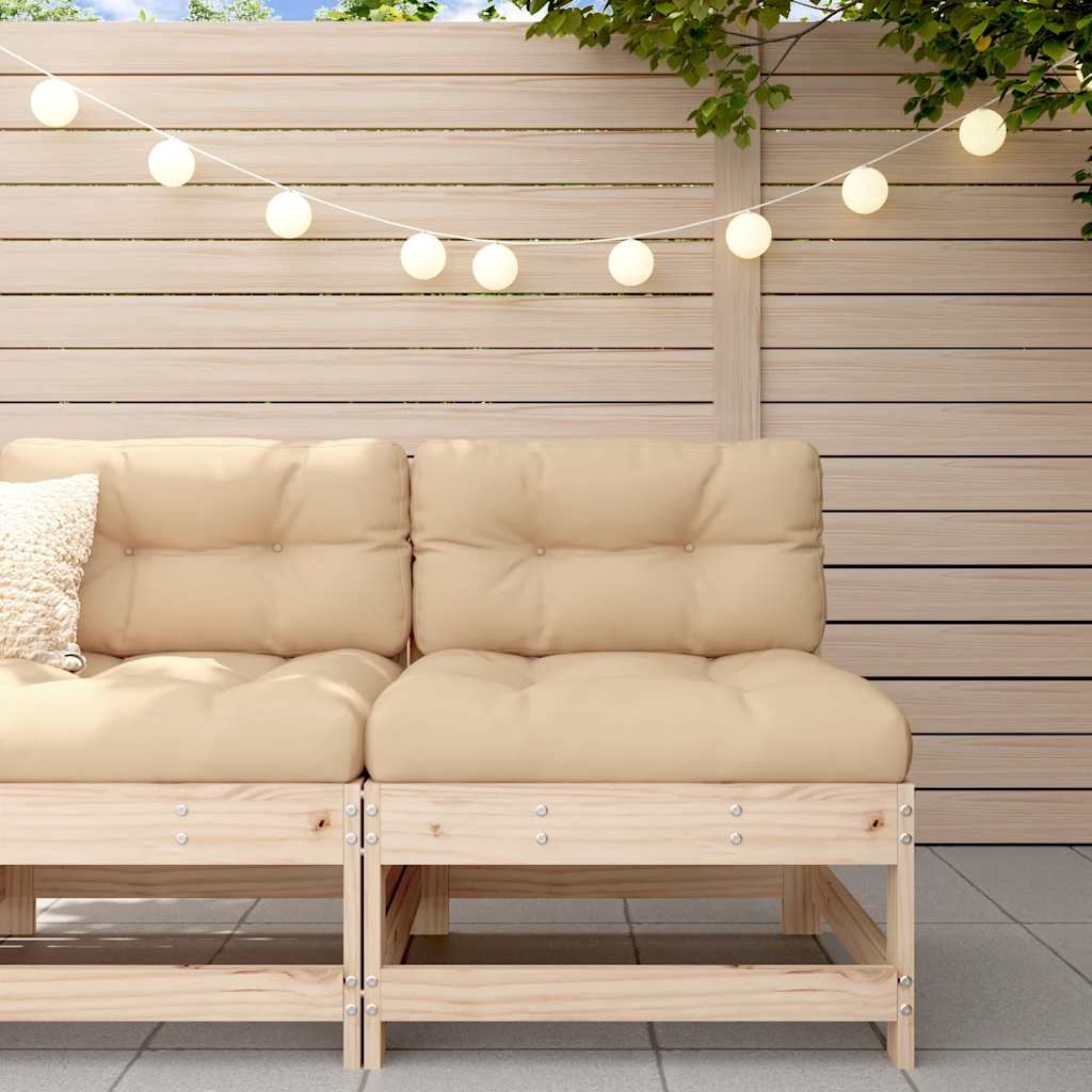 3 Piece Garden Lounge Set With Cushions Solid Wood