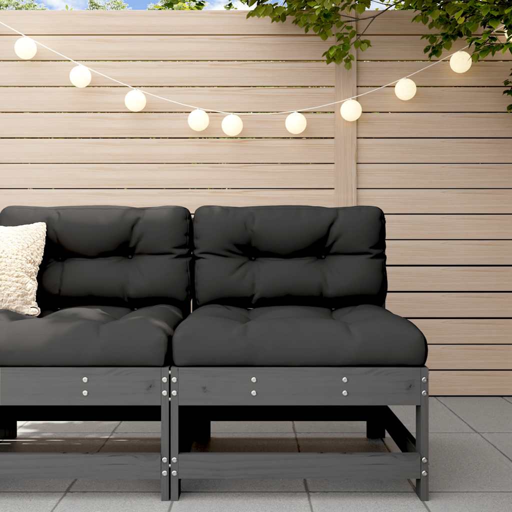 3 Piece Garden Lounge Set With Cushions Solid Wood