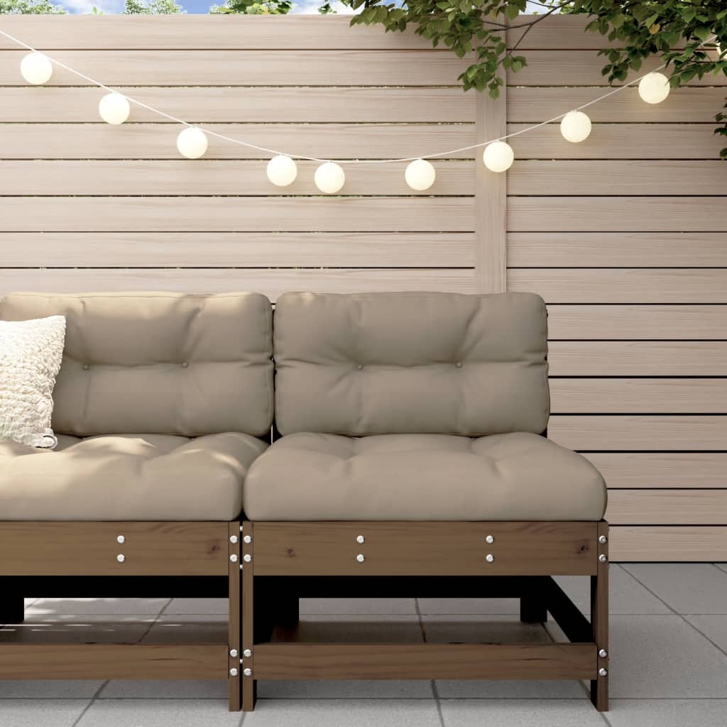 3 Piece Garden Lounge Set With Cushions Solid Wood
