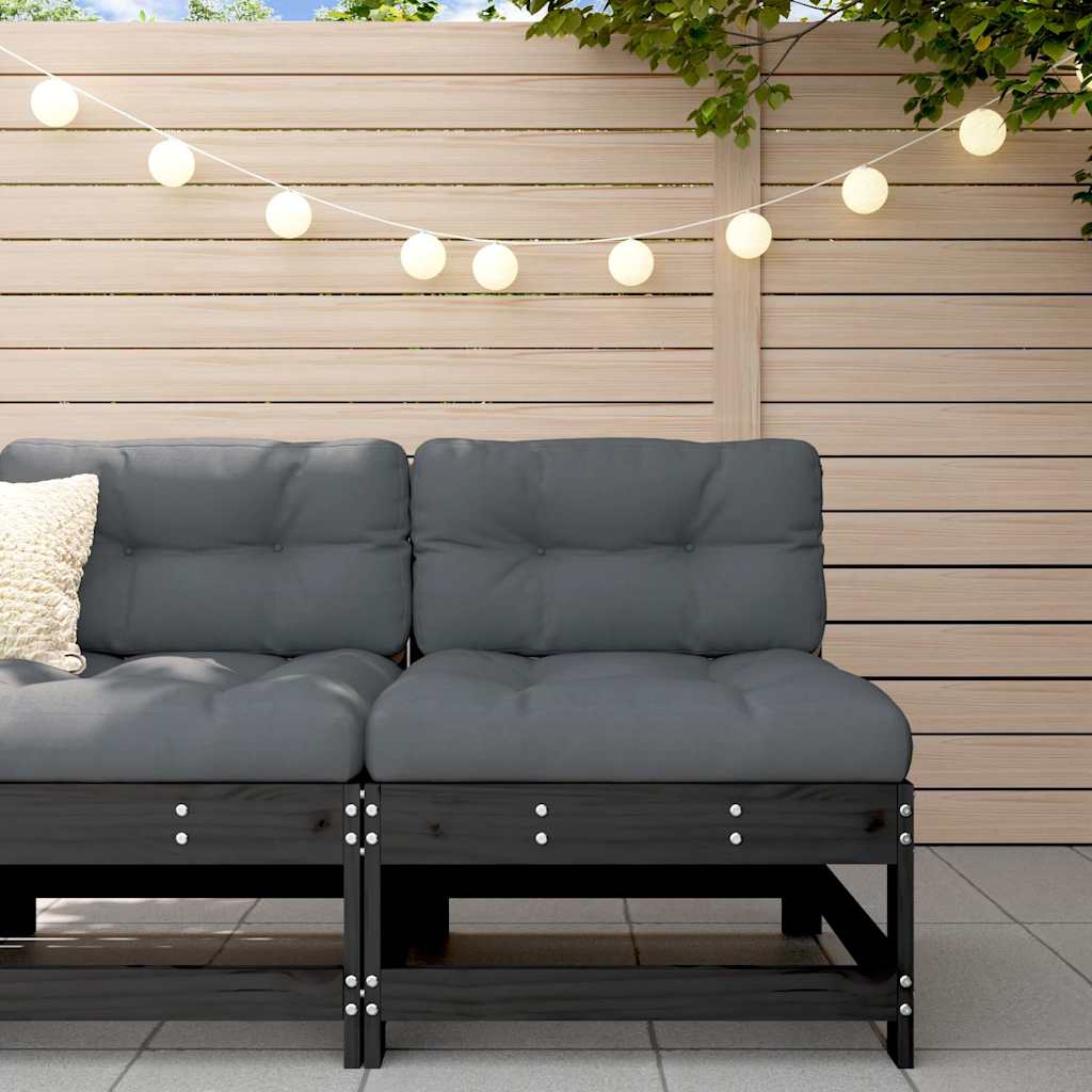 3 Piece Garden Lounge Set With Cushions Solid Wood