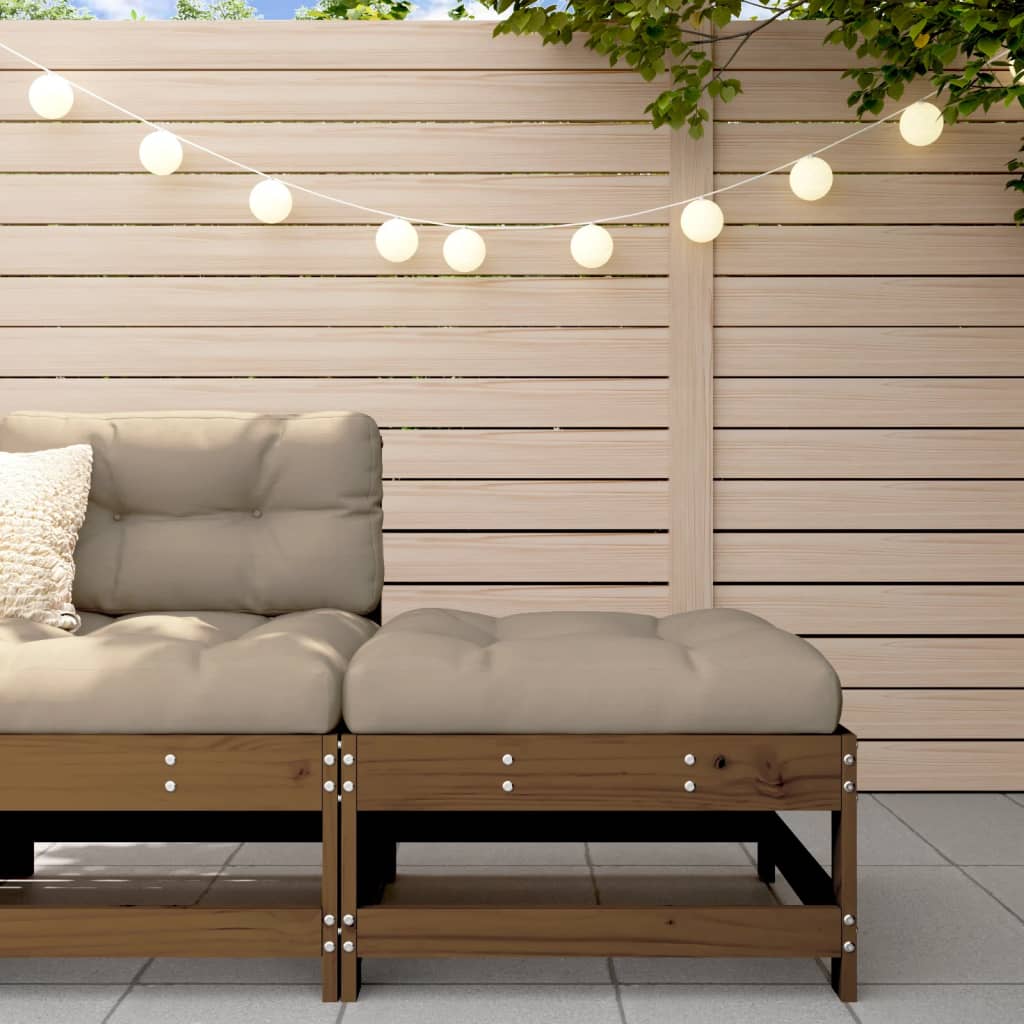 3 Piece Garden Lounge Set With Cushions Solid Wood