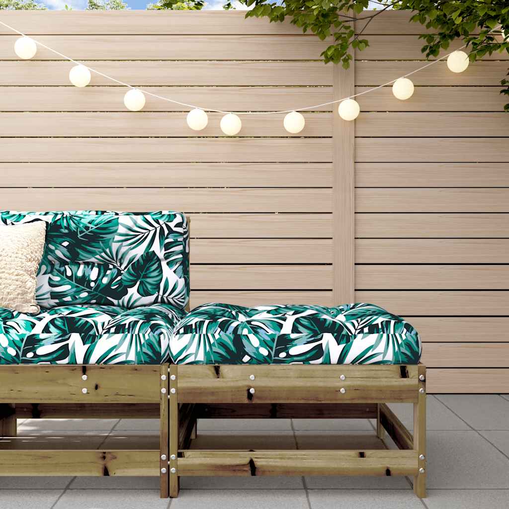 3 Piece Garden Lounge Set With Cushions Solid Wood