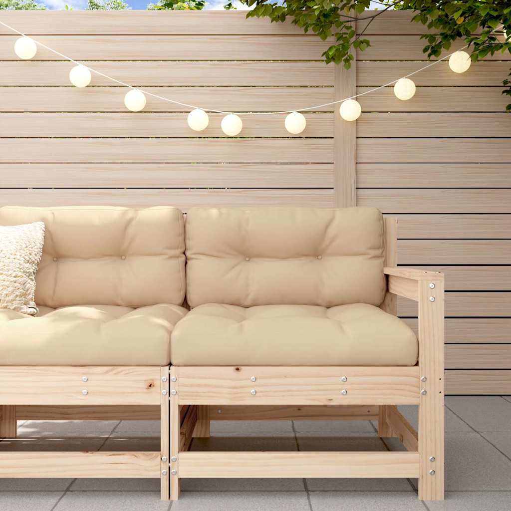 3 Piece Garden Lounge Set With Cushions Solid Wood