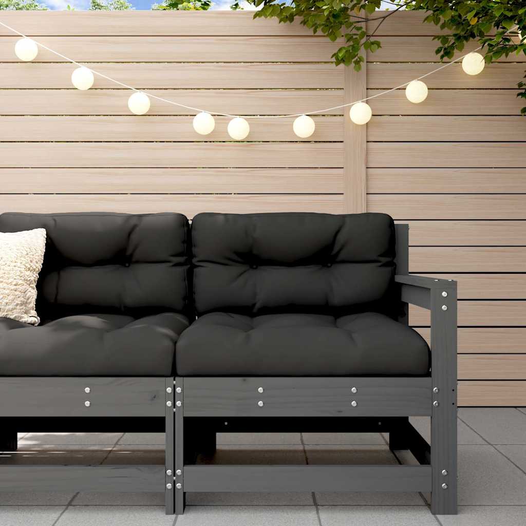 3 Piece Garden Lounge Set With Cushions Solid Wood