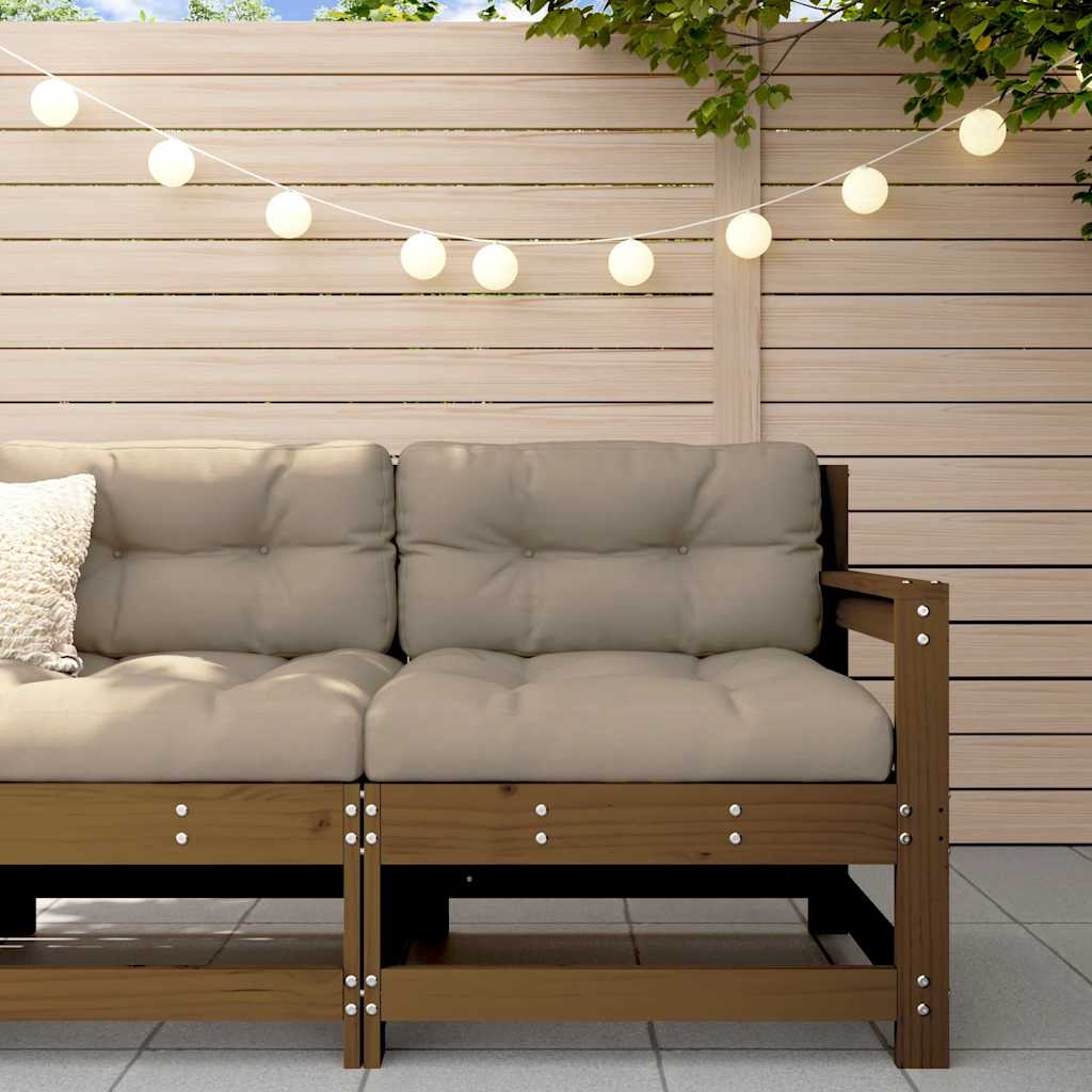 3 Piece Garden Lounge Set With Cushions Solid Wood