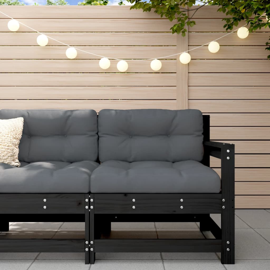 3 Piece Garden Lounge Set With Cushions Solid Wood