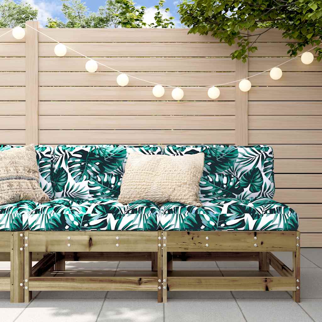 3 Piece Garden Lounge Set With Cushions Solid Wood