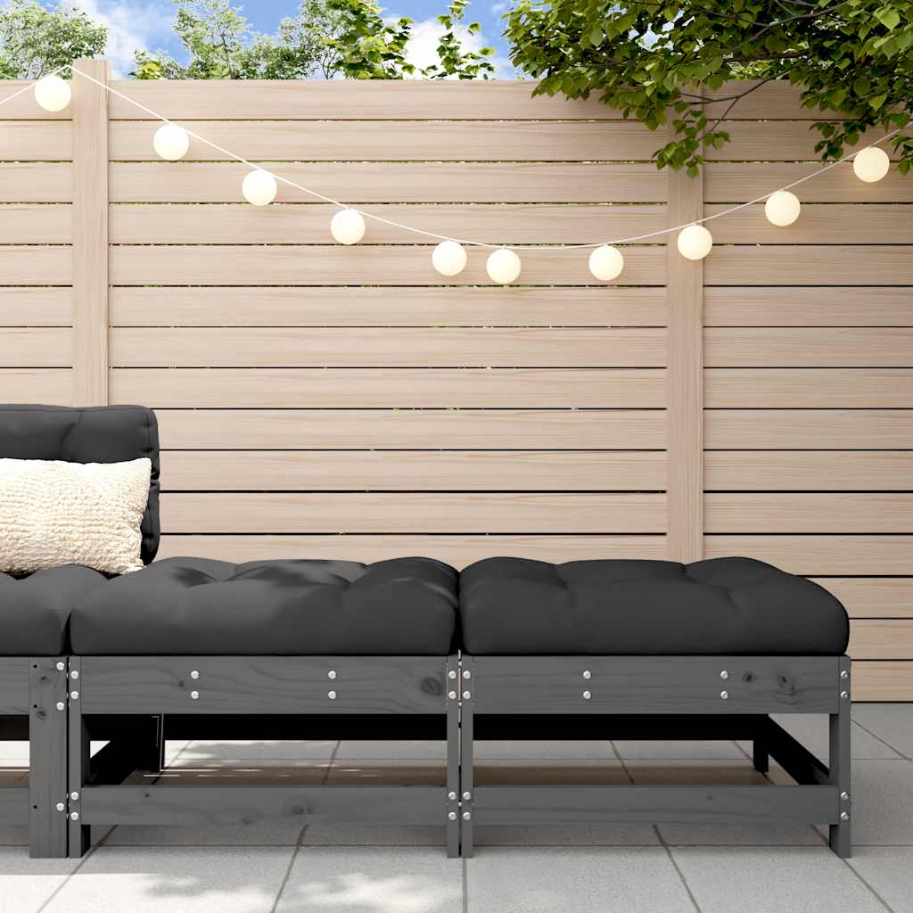 3 Piece Garden Lounge Set With Cushions Solid Wood