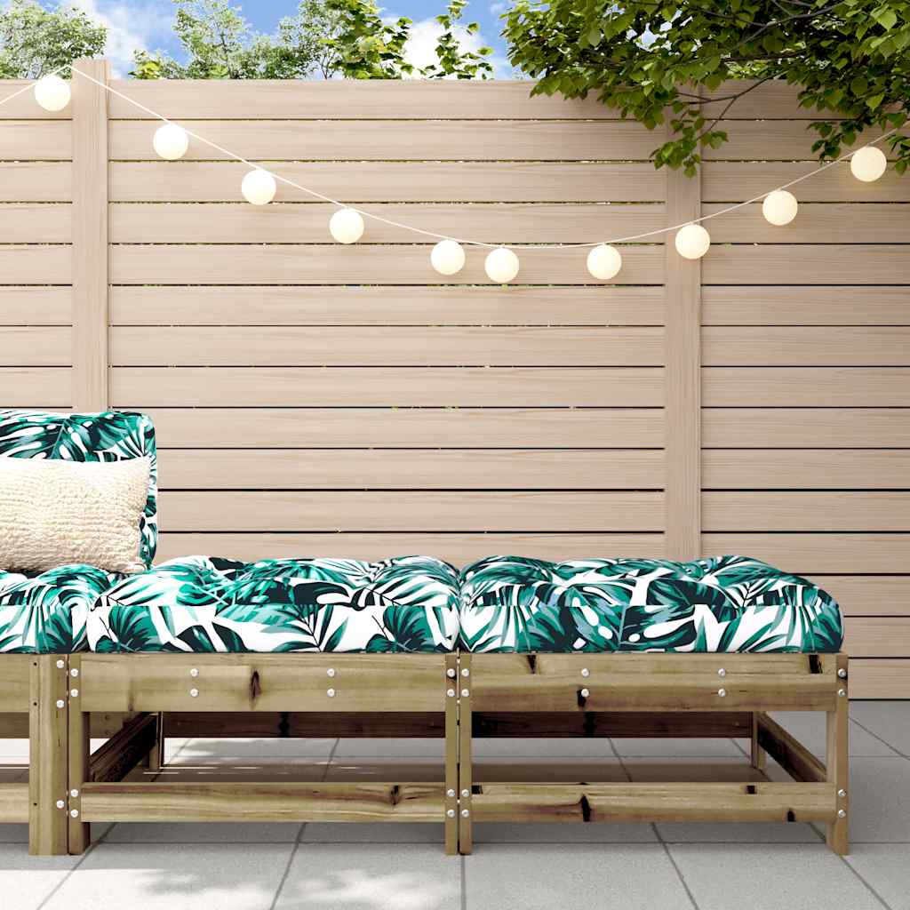 3 Piece Garden Lounge Set With Cushions Solid Wood