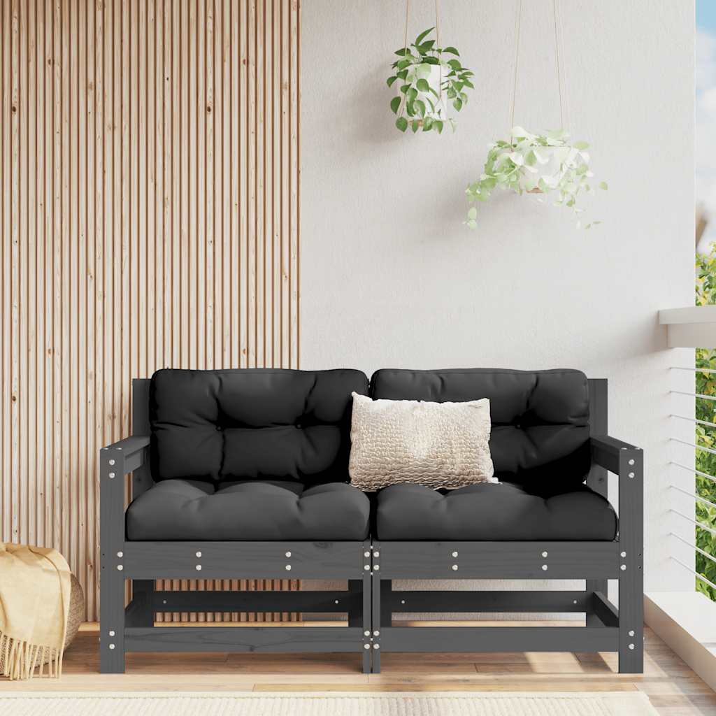 3 Piece Garden Lounge Set With Cushions Solid Wood