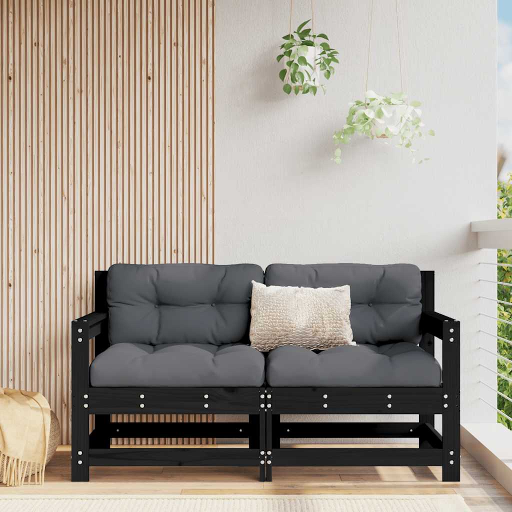 3 Piece Garden Lounge Set With Cushions Solid Wood