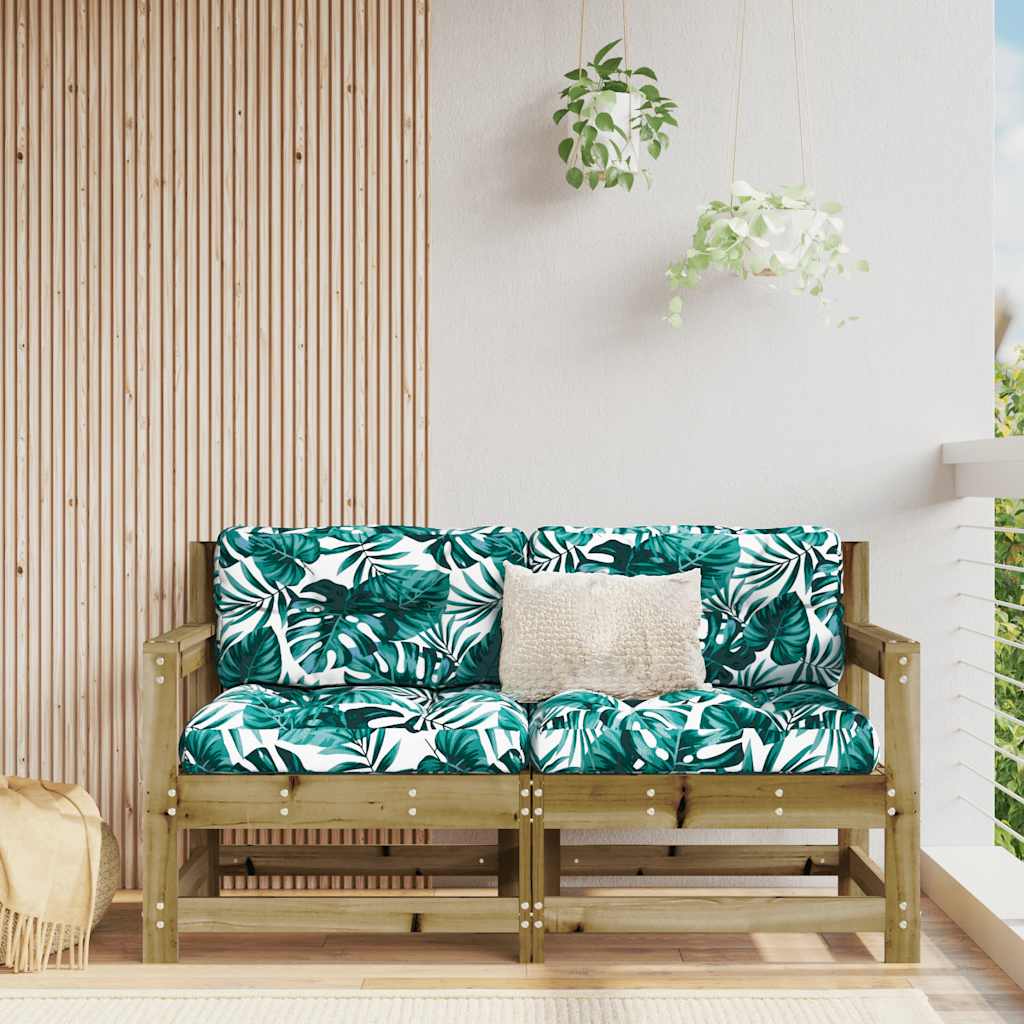 3 Piece Garden Lounge Set With Cushions Solid Wood