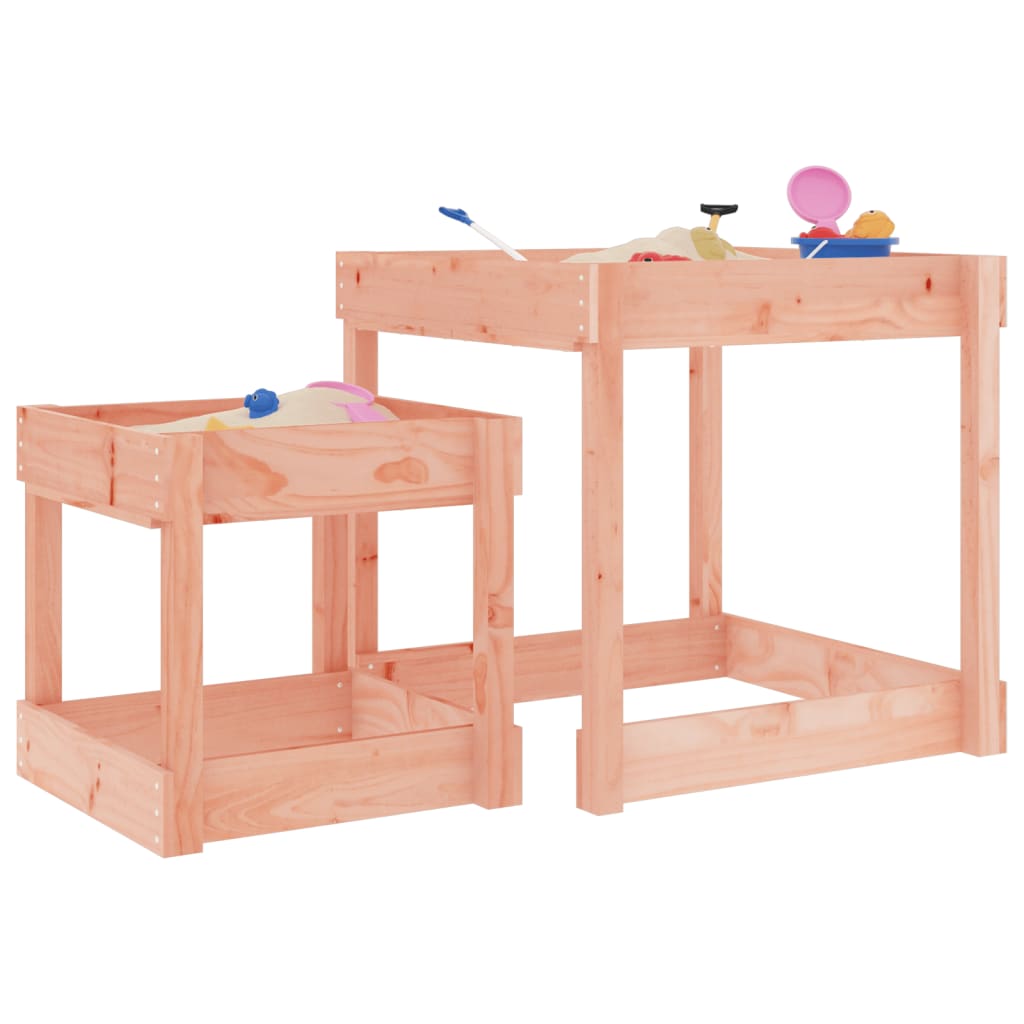 Sand Tables 2 Pcs White Solid Wood Pine