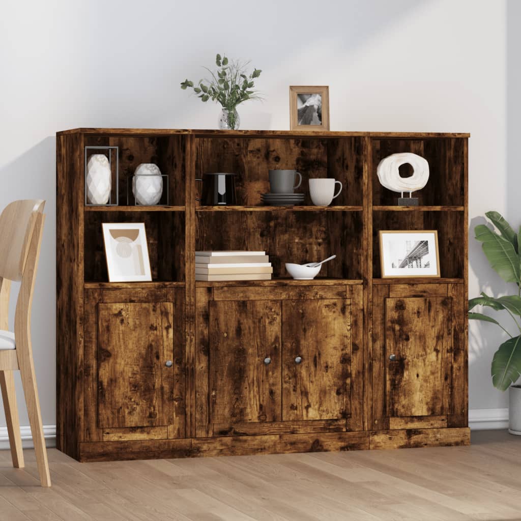 Highboards 3 Pcs Engineered Wood