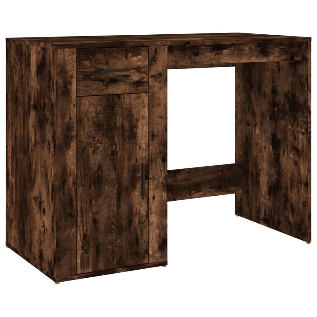 Desk With Cabinet Engineered Wood