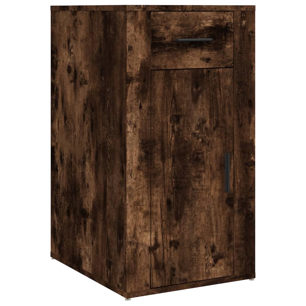 Desk With Cabinet Engineered Wood