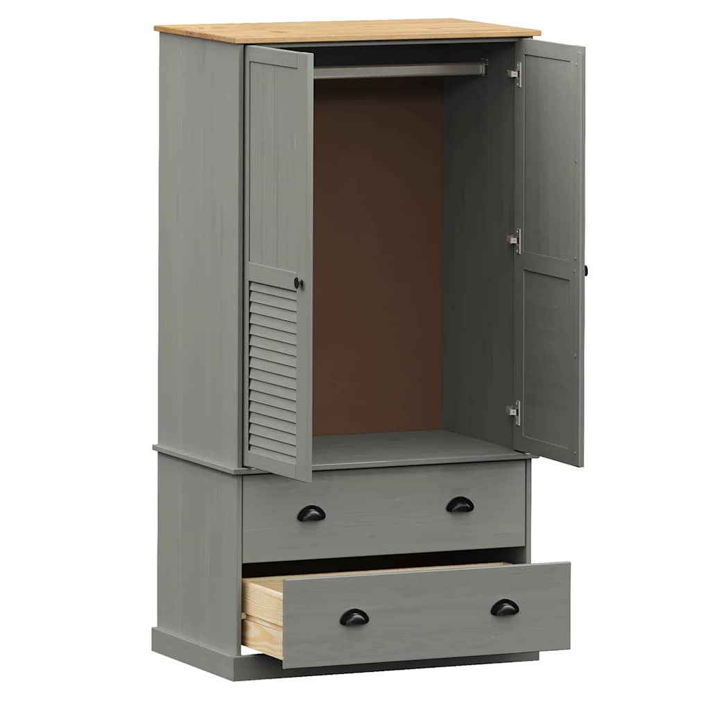 Wardrobe Vigo 90X55X170 Cm Solid Wood Pine