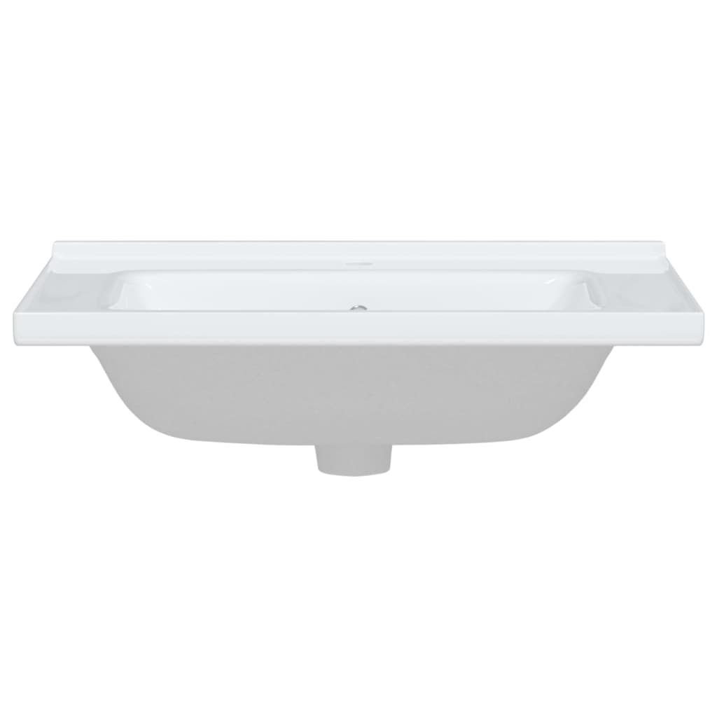 Bathroom Sink White Rectangular Ceramic