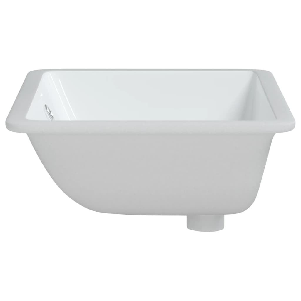 Bathroom Sink White Rectangular Ceramic