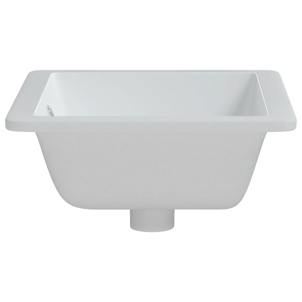 Bathroom Sink White Rectangular Ceramic