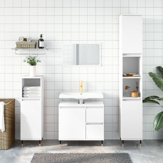Bathroom Cabinet 30X30X190 Cm Engineered Wood