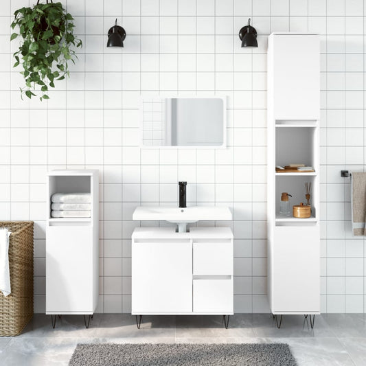 Bathroom Cabinet 30X30X190 Cm Engineered Wood