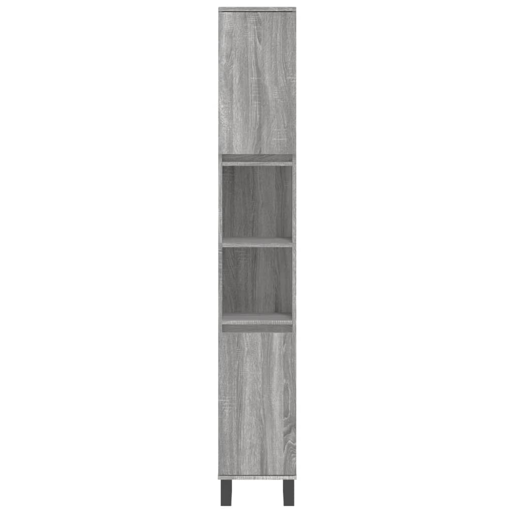 3 Piece Bathroom Cabinet Set Engineered Wood