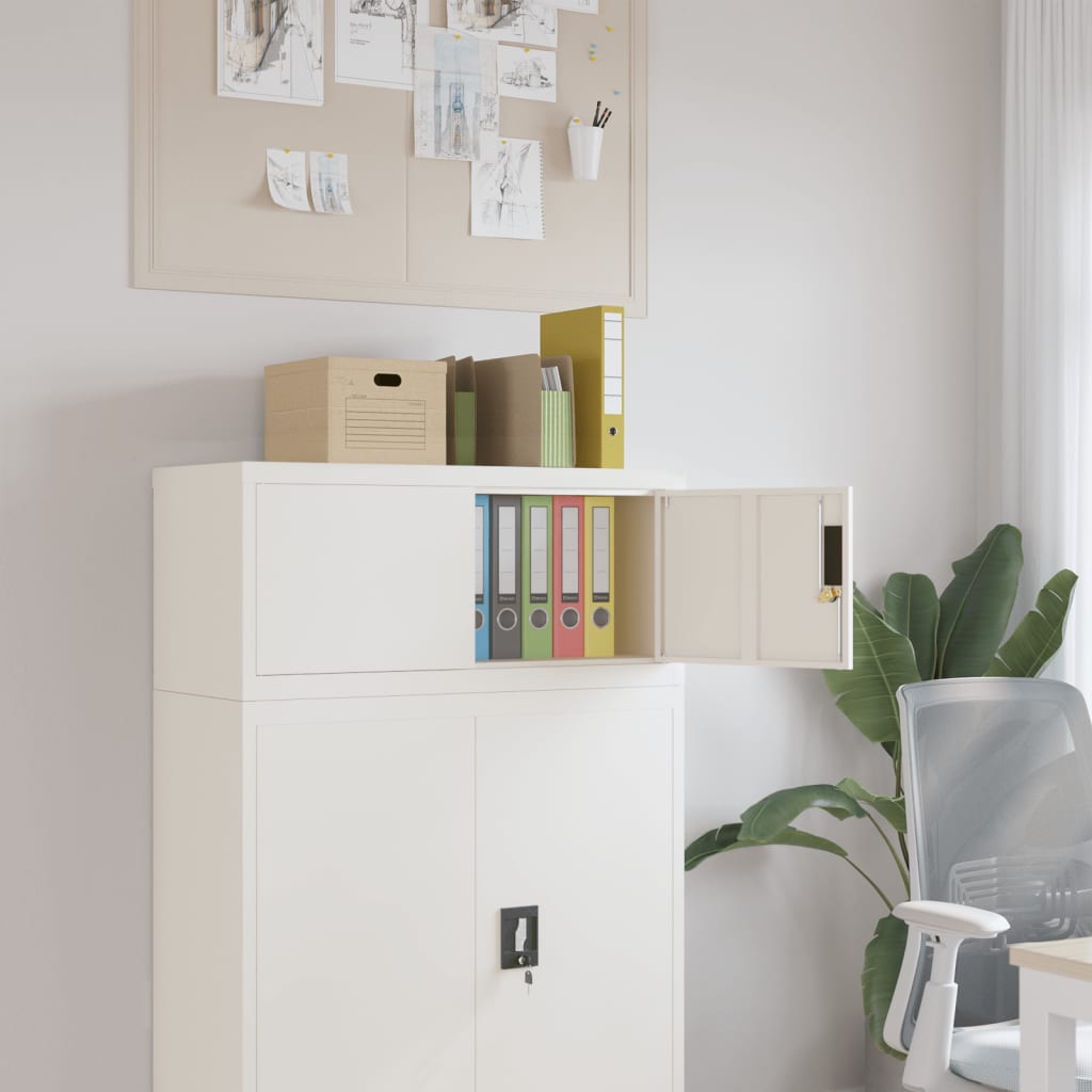 Office Cabinet 90X40X140Cm Steel Grey