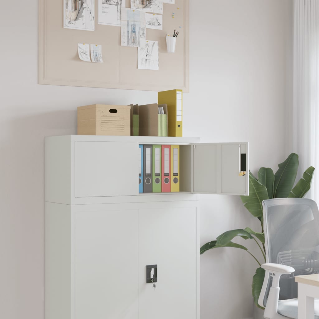 Office Cabinet 90X40X140Cm Steel Grey