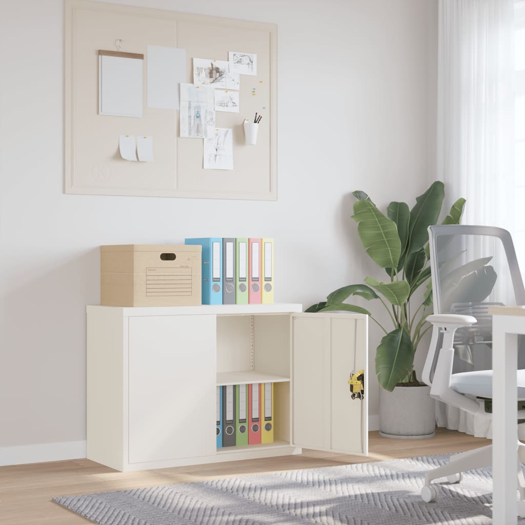 Office Cabinet 90X40X140Cm Steel Grey