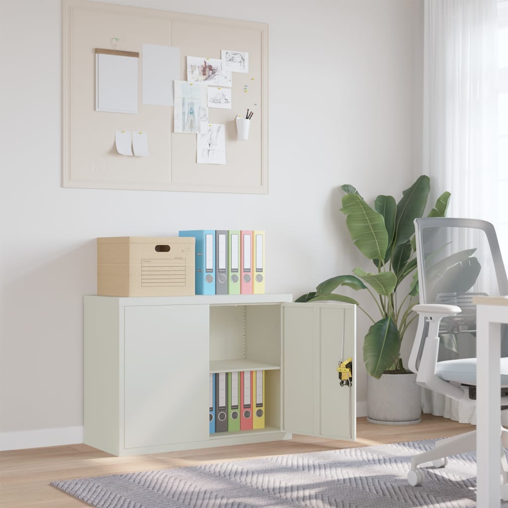 Office Cabinet 90X40X140Cm Steel Grey