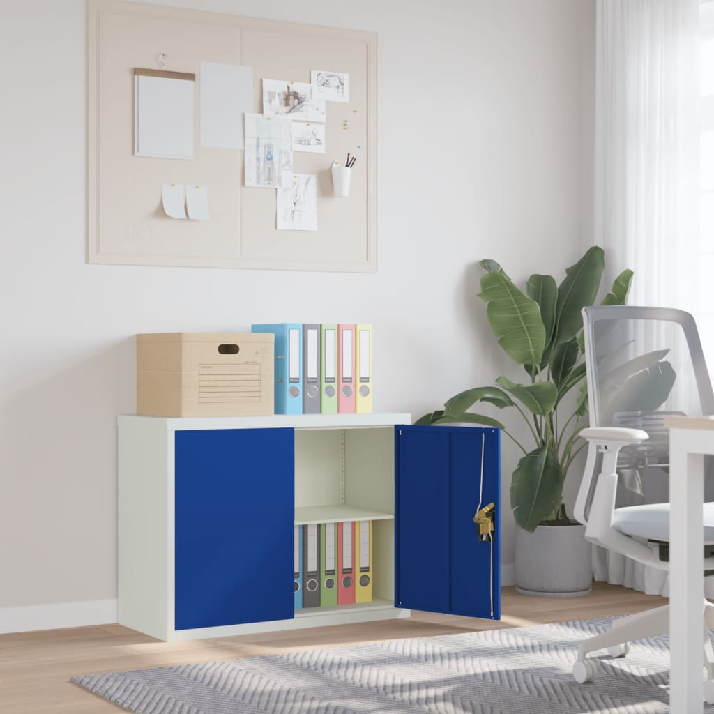 Office Cabinet 90X40X140Cm Steel Grey