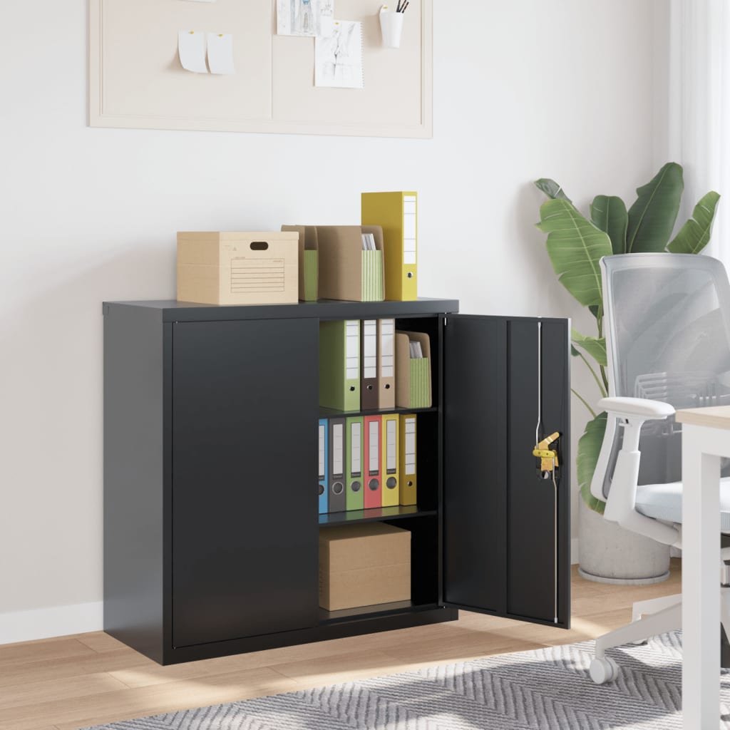Office Cabinet 90X40X140Cm Steel Grey