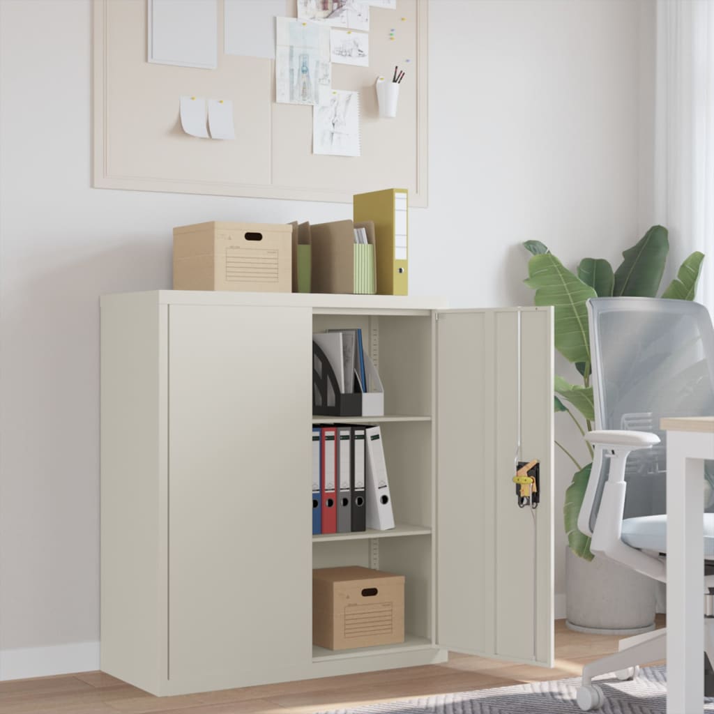 Office Cabinet 90X40X140Cm Steel Grey