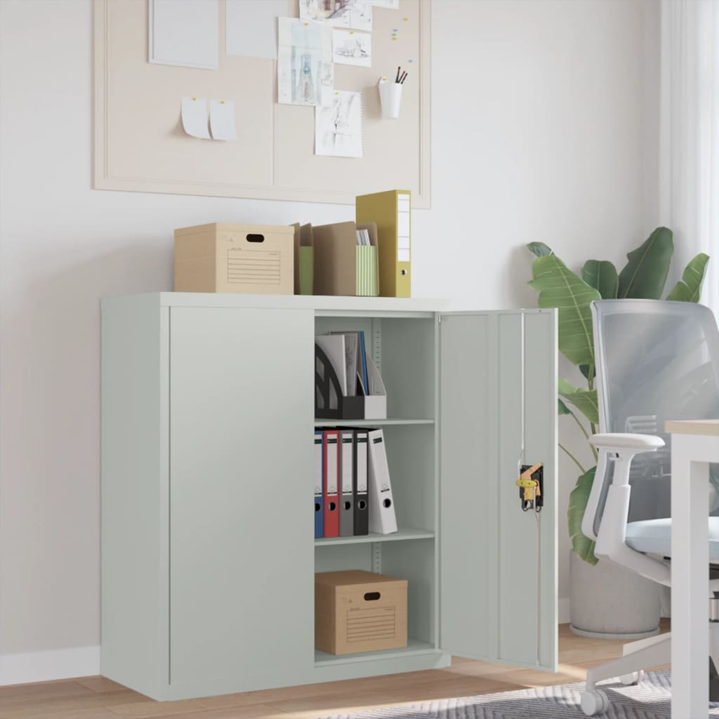 Office Cabinet 90X40X140Cm Steel Grey